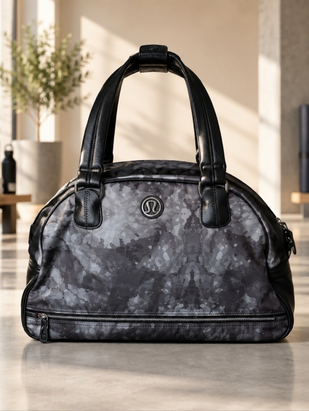 lululemon athletica Gray Camouflage Duffle Bag/workout Bag